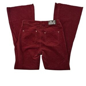 Rockin’ C Rusty Red Corduroy Flare Pants | Y2K Boho Bell Bottoms | Size 27
